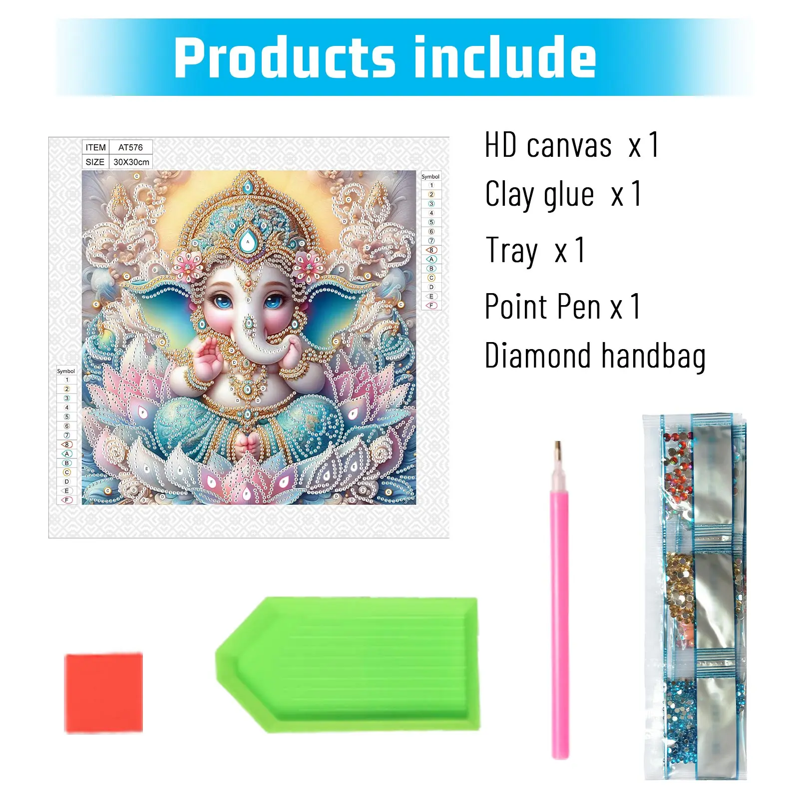 DIY Cute Elephant 5D Special Shape Diamond Art Kits for Beginners,Diamond Art Painting Kits for Home Wall Decoration Gift