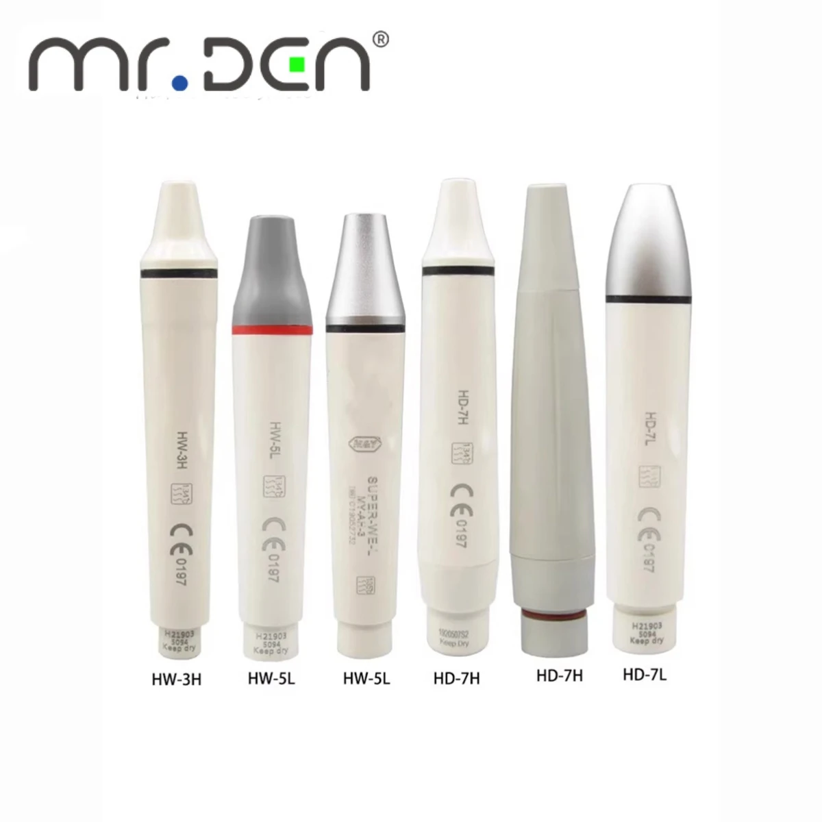 

MR DEN Detachable Ultrasonic Scaler Handpiece with LED Light Autoclavable for DTE Dental Models