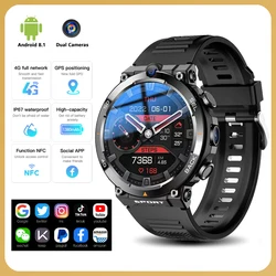 4G Network Smart Watch Support Google Play Maps 1.39-inch Face Unlock Dual Camera SIM Card GPS WIFI NFC Call Android Smartwatch