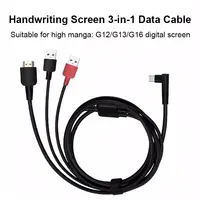 HavaPen Cabo HUION CB05A 3 en 1, compatible con Kamvas 12, Kamvas 13, Kamvas 16