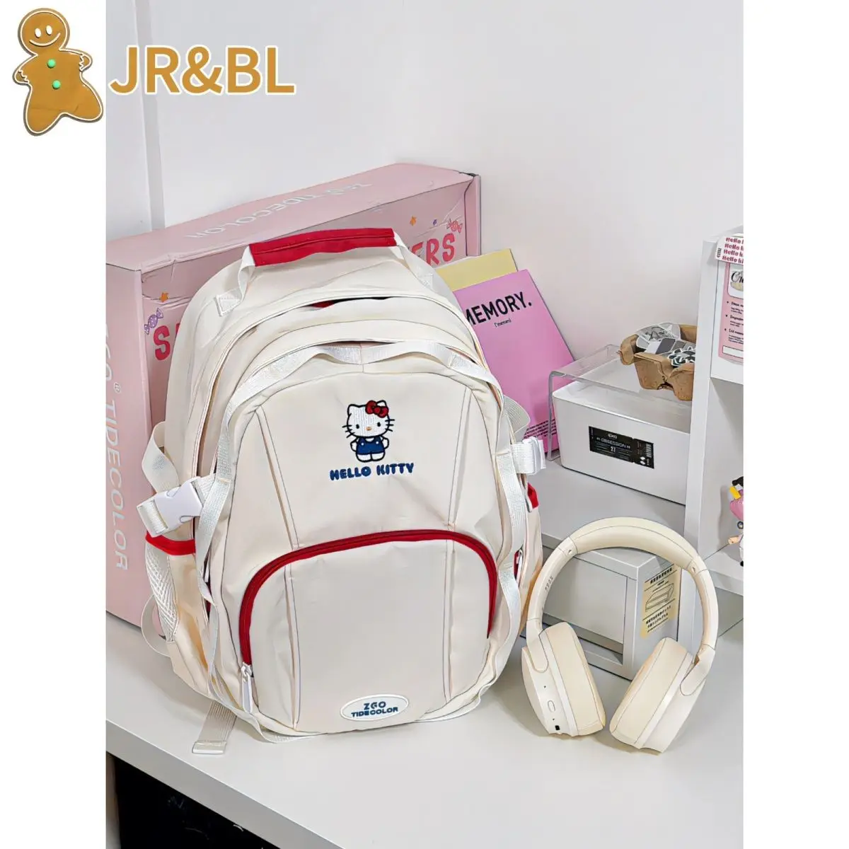 Sanrio Mori Hello Kitty Jade Dog College Student Korean Version Ins Backpack Girls Large Capacity Backpack Junior High School