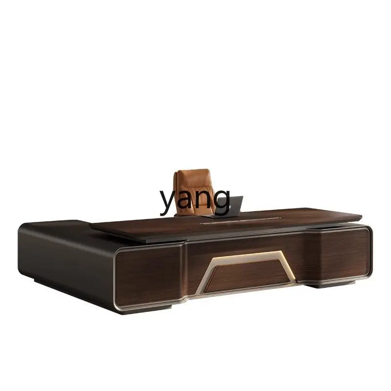 

YJQ boss table light luxury modern office high-end office desk and chair combination