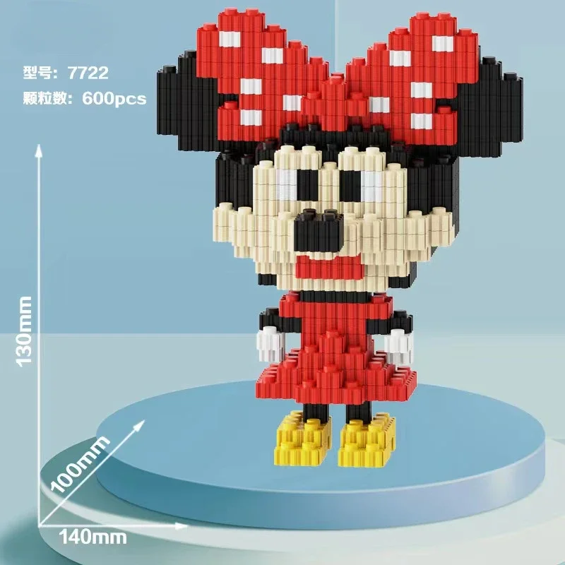 Mini Mickey en Donald Duck Kleine deeltjes geassembleerde bouwstenen Kinderpuzzel Speelgoed Cadeau Desktop Ornament