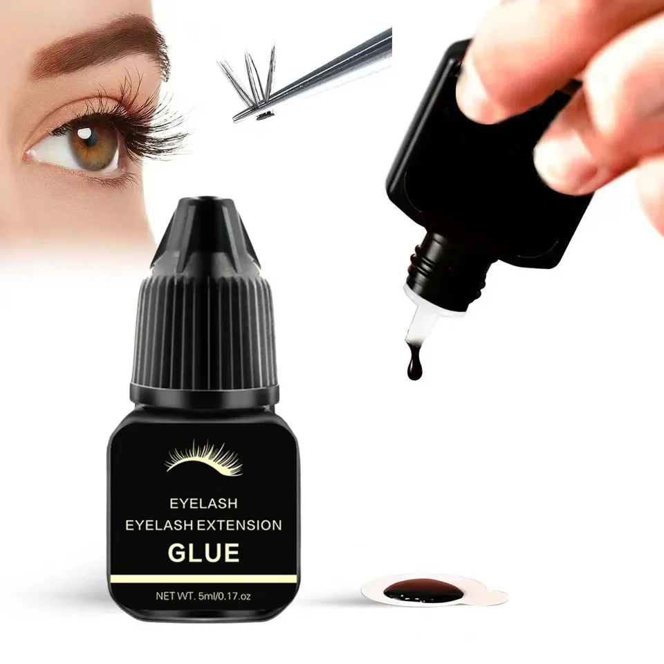 Suministros de extensión de pegamento para pestañas, 5g, segunda pegamento para pestañas secas para pestañas postizas, adhesivo impermeable, retención adhesiva de elevación, 7-14 días