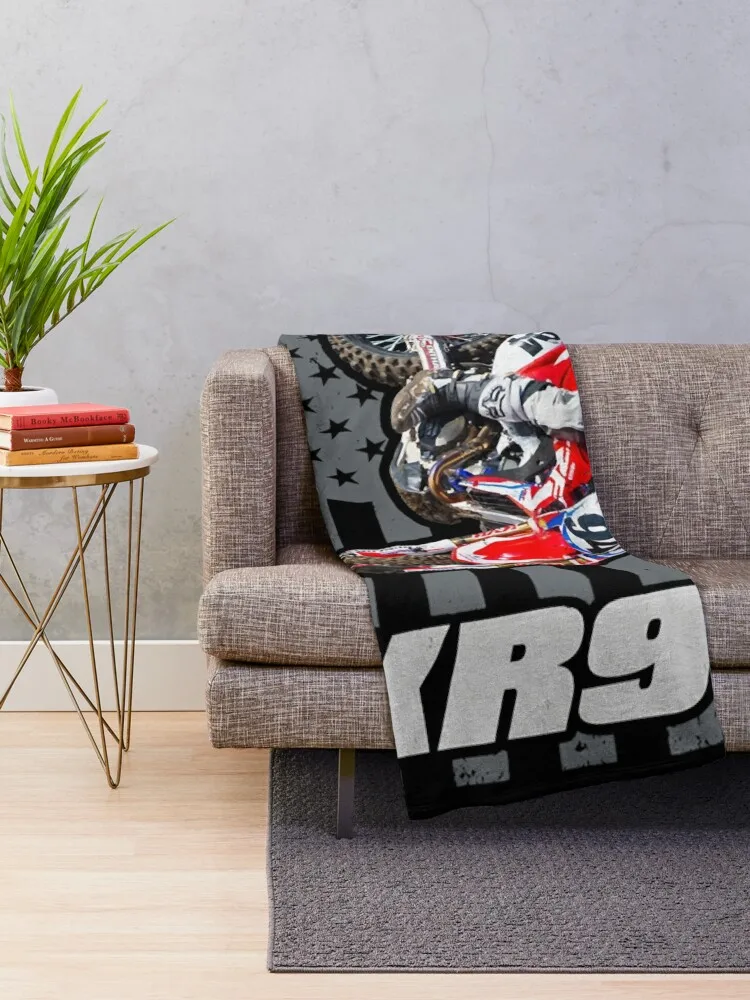 Ken Roczen KR94 American Flag 450 94 USA Supercross Champion Throw Blanket for babies Furry Blankets