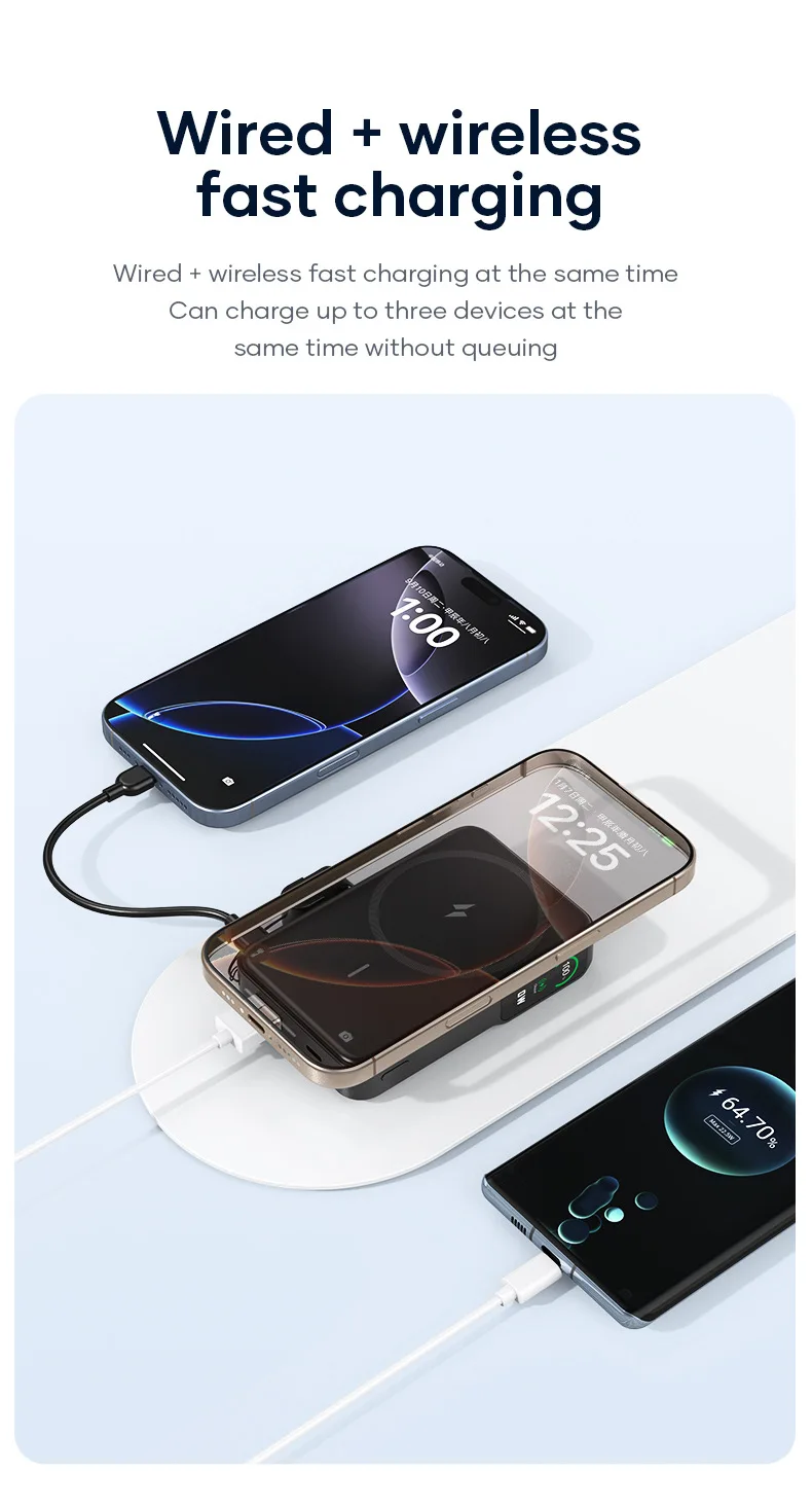 Xiaomi Magnetic Power Bank 10000mAh Certified 22.5W Ultra Fast MagSafe Portable Battery Pack for iPhone 12 13 14 15 Pro Max