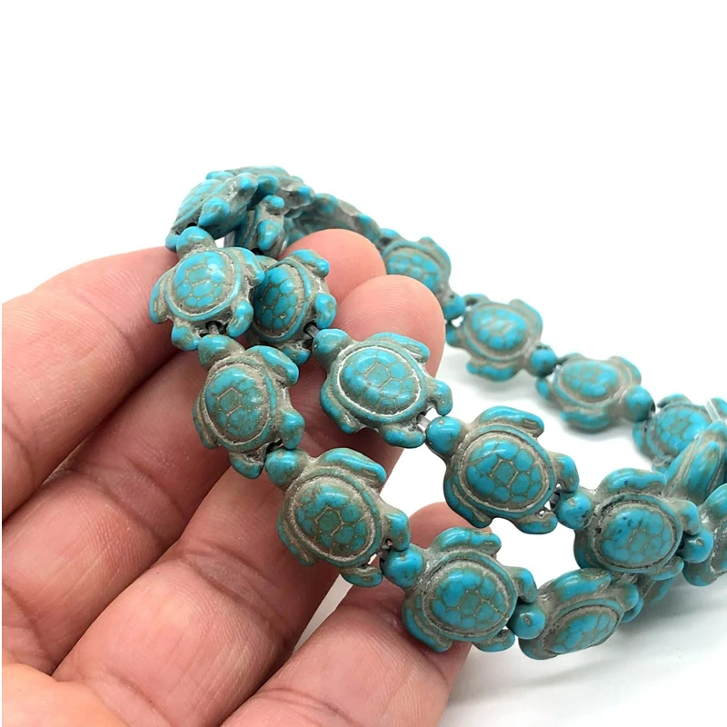 New fashion Blue white Synthetic Dyed Gem-stone Skull and starfish cross Stone Beads for DIY charm bracelet jewelry