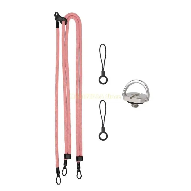 F62C حزام رقبة للكاميرا قابل للتعديل ومضاد للانزلاق مع قفل لولبي آمن #5