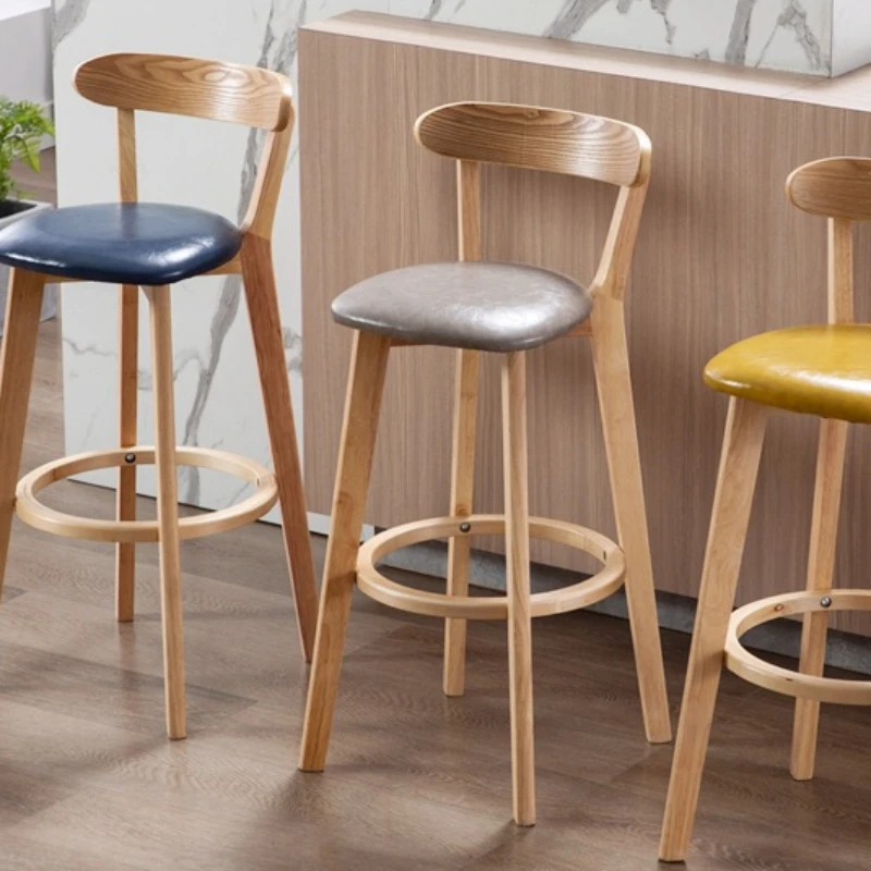 Tabouret haut pour cuisine, chaise de petit déjeuner nordique, piste en cuir, comptoir de luxe bon marché, ergonomique et réglable