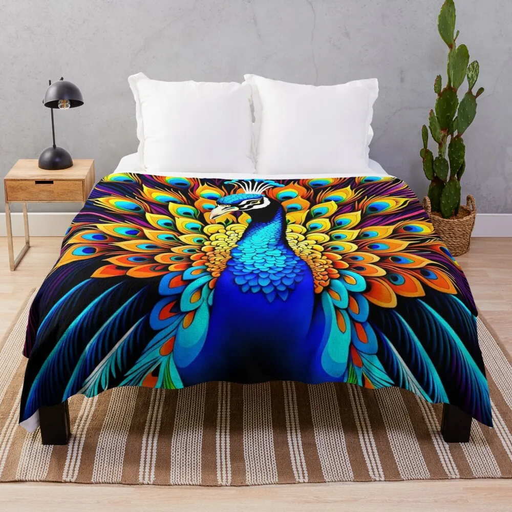 Peacock Series 7 Throw Blanket decorative Blankets Sofas Of Decoration Flannels Blankets