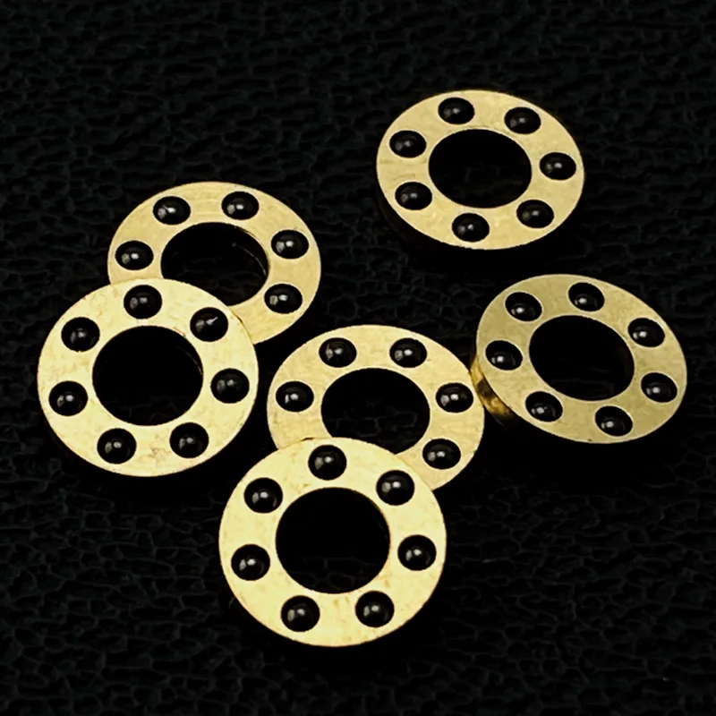 CNC 6.7MM Outer Diameter Brass Frame Ceramic Ball Fold Knife Cage Bearings Quick Open Close System Replacement DIY Making Part