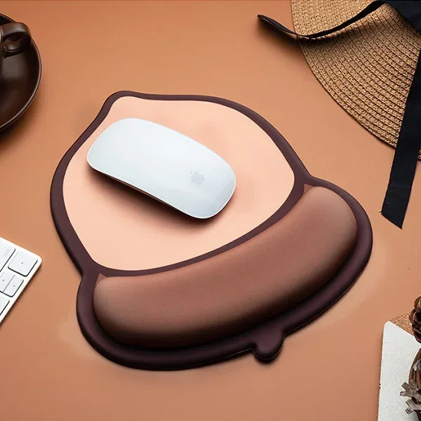 Silicone Mouse Pad Cartoon Creative Milk Silk Fabric Silicone Padded Mouse Pad Plus Wrist Brace Hand Rest Desk Pad Keyboard Mat