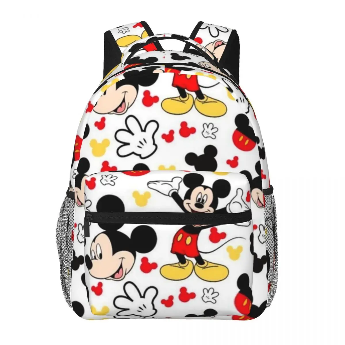 Mickey Mouse mochila leve impressão, elegante escola padrão saco, novo, 17"