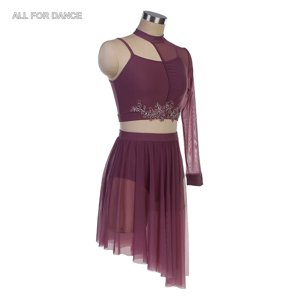 25129 Grau Lila/Marineblau Spandex Top Mieder Ballett Tanz Tutu Erwachsene Mädchen Lyrische/Zeitgenössische/Ballett Kostüme Tanzen Röcke