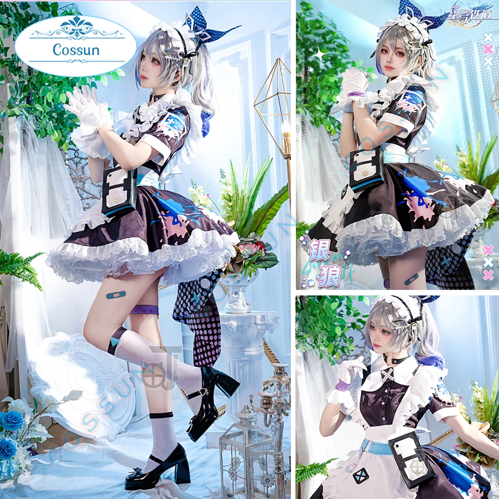 

Honkai: Star Rail Silver Wolf Cosplay Costume Game Suit Sweet Lovely Maid Dress Halloween Party Role Play Outfit Women