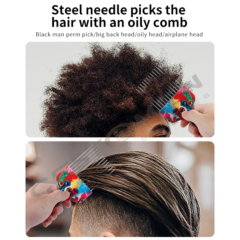 مجموعة مشط لتصفيف الشعر الأفريقي الاحترافي للرجال ، مجعد شعر الحلاق ، شوكة الموجة ، مشط بيك ، صالون ، أدوات تصفيف الشعر ، جديدة