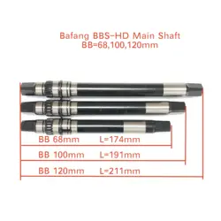 BAFANG Mid Motor BBS0102 BBSHD G320 G340  Shaft 120mm 100mm 68mmShaft Center Shaft 5-Way Shaft 250W 500W 750W 1000W