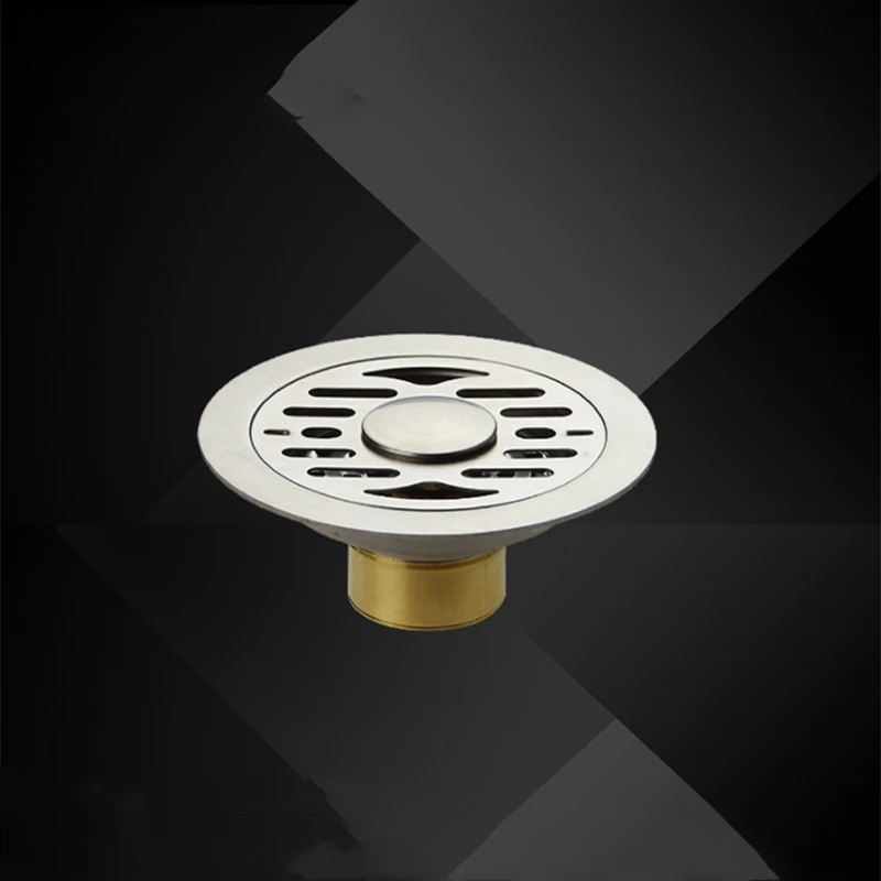 304 Stainless Steel Drainer Floor Strainer 11.1x11.1cm SUS304 Round Bathroom Floor Drain Waste Grate