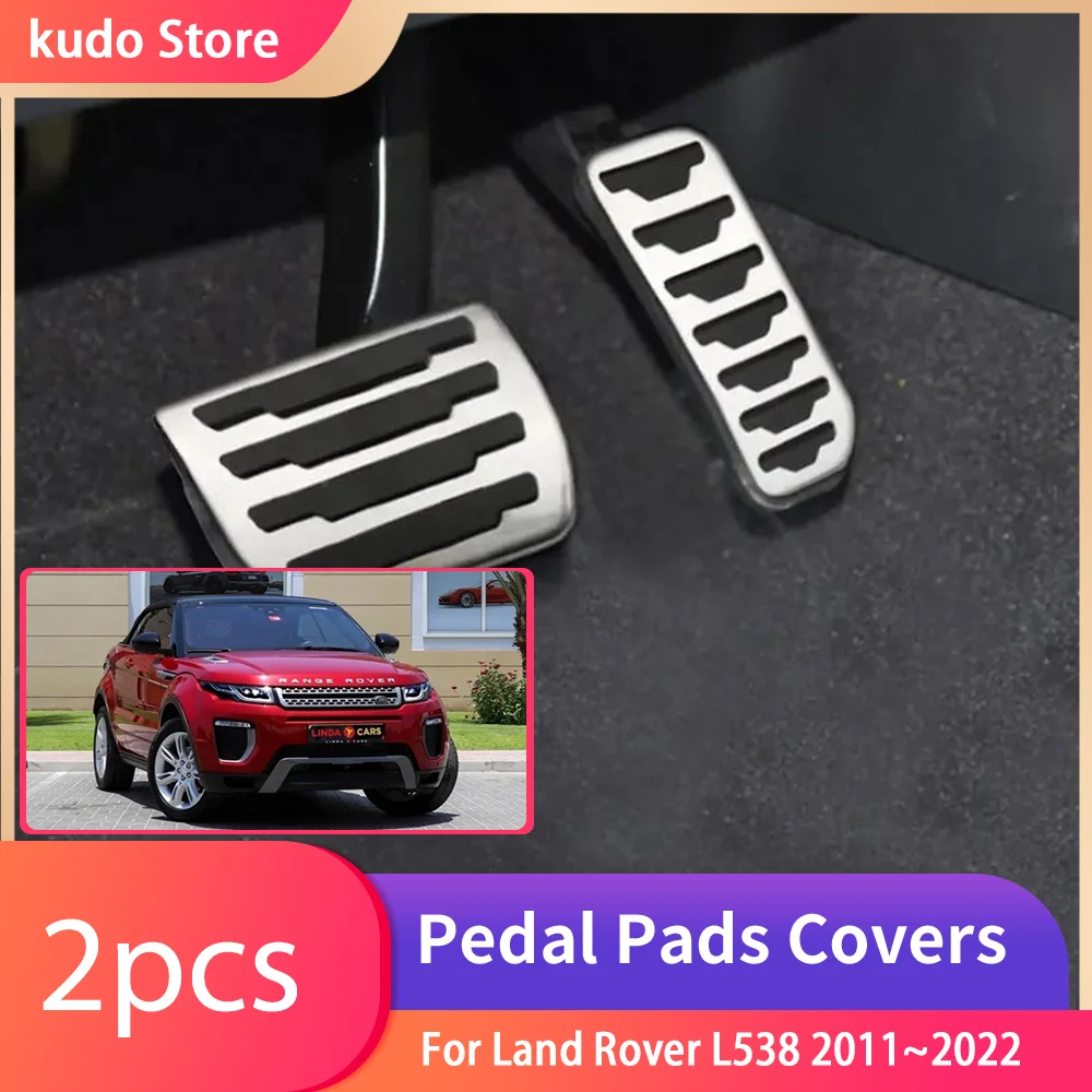 

For Land Rover L538 2011~2022 Stainless Accelerator Steel No Drillin MT Car Foot Pedals Rest Accelerator Tray Part Accessories.