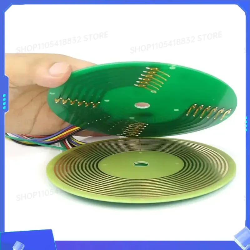 1Pcs New Inner Hole 12.7-50mm Disc Type Slip Ring 3-12 Wire Separate Ultra-Thin Collector PCB Conductive Slip Ring