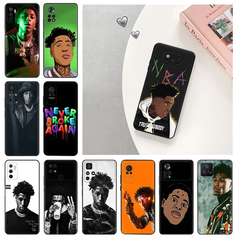 Silicone Soft Phone Case for Xiaomi Poco F5 X3 X4 X5 F3 F4 F1 M3 M4 M5 C61 14 Pro Redmi A3 A3x YoungBoy Never Broke Again Cover