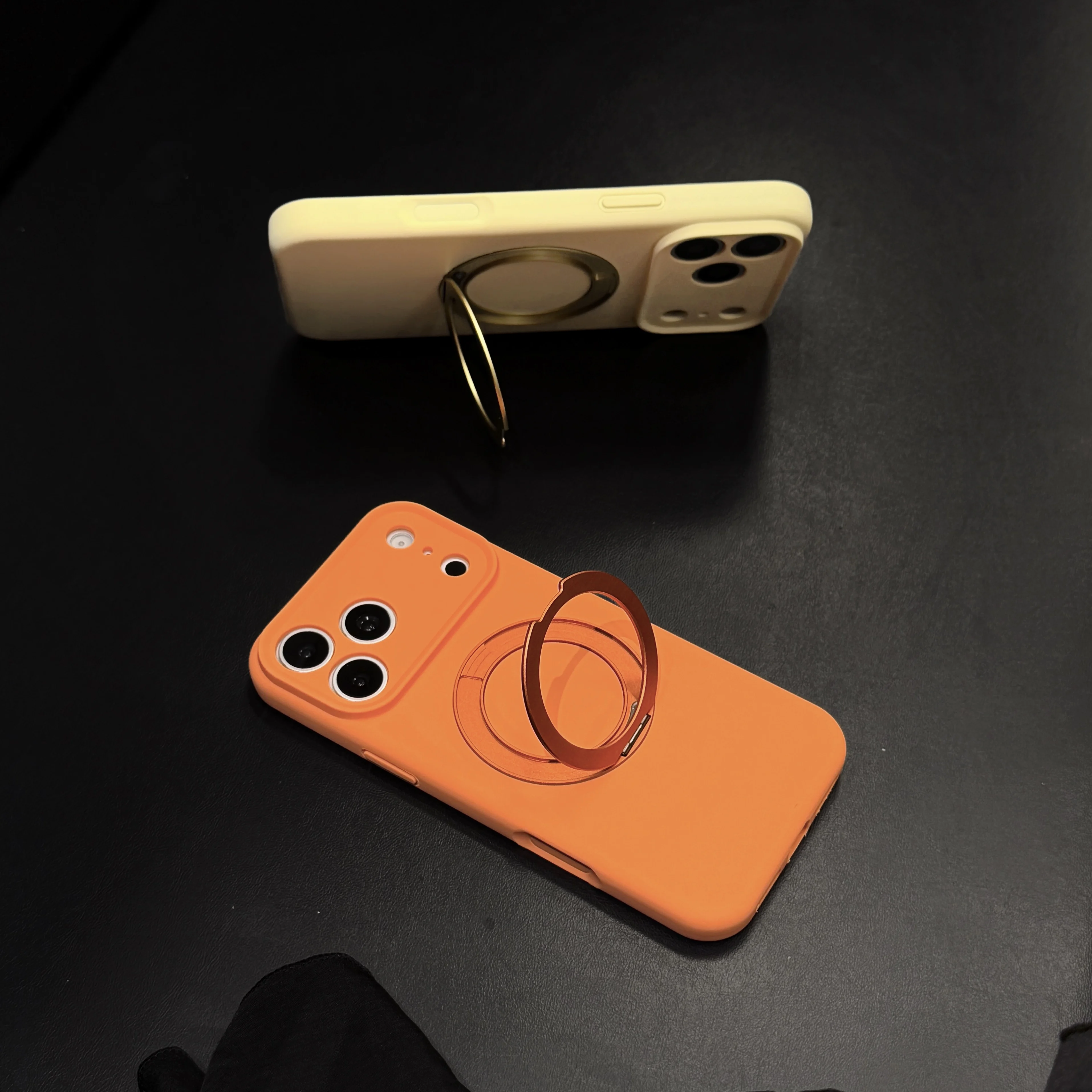 Liquid Silicone For Magsafe Metal Stand Holder Case For iPhone 17 16 15 Pro Max Magnetic Camera Shockproof Protection Cover view 5