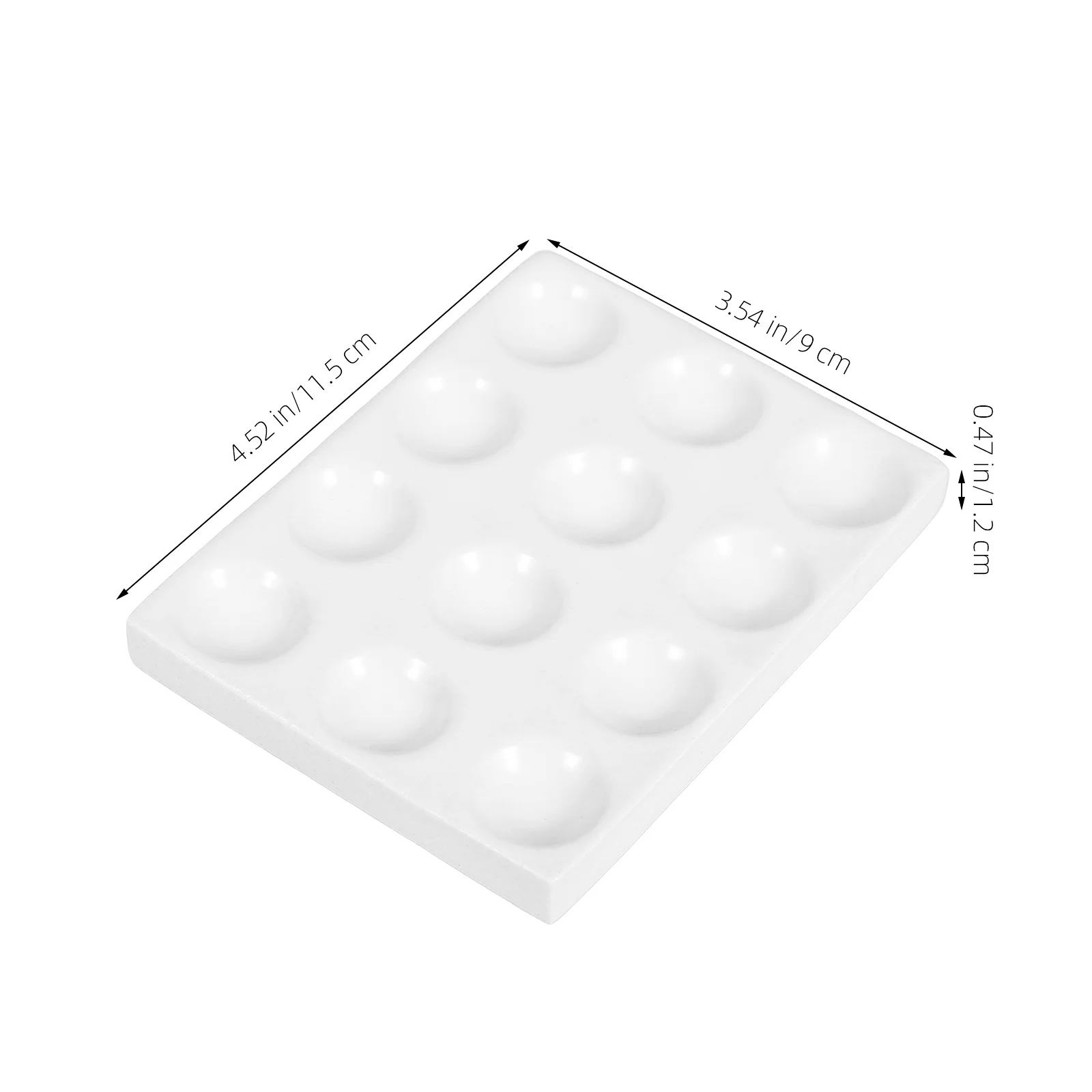 

Ceramic Reaction Plate 12 Holes Porcelain Spot Plate for Scientific Experiments Chemical Testing Reaction Board
