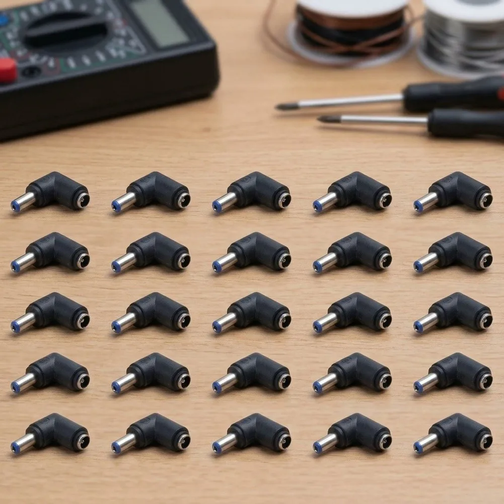 20pcs 90-degree DC Power Connector Female To Male Adapter Right Angle Jack For DVR IP Camera LED Strip Cable