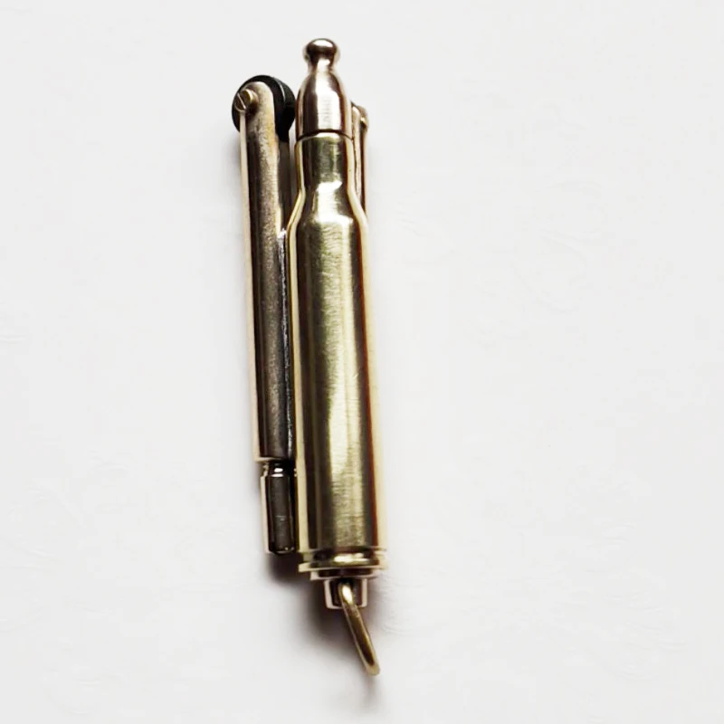 Portable Handcrafted Brass Lighter with Bullet Shell Design for Collection or Gift