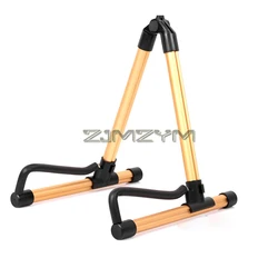 Adjustable Guitar Folding A-Shape Frame Stand for Acoustic and Electric Guitars with Non-Slip Rubber, Aluminum Frame