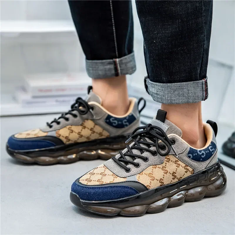 Men\'s Green Running Shoes Fashion Lightweight Breathable Comfortable Sports Shoes Outdoor Basketball Casual Shoes Thick
