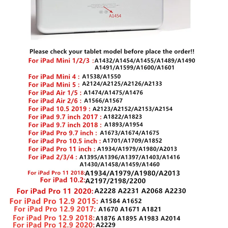 For IPad 10.2 9th 8th 10th Generation Case Acrylic Funda for IPad Air 2 1 3 4 5 IPad 9.7 2018 10.5 10.9 Pro 11 12.9 12 9 Mini 6