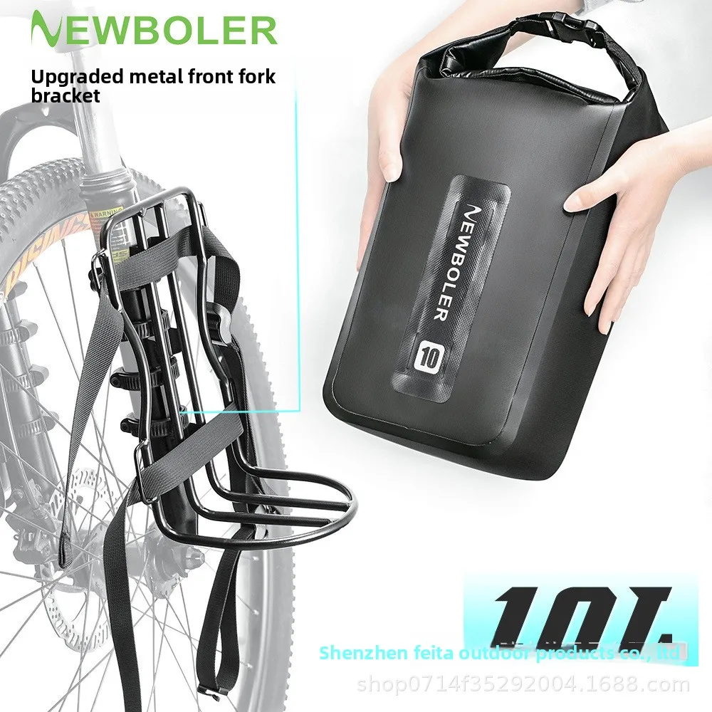 

Metal front fork rack, fully waterproof 10L large-capacity bicycle front fork bag, road bike, mountain bike, travel trailer.