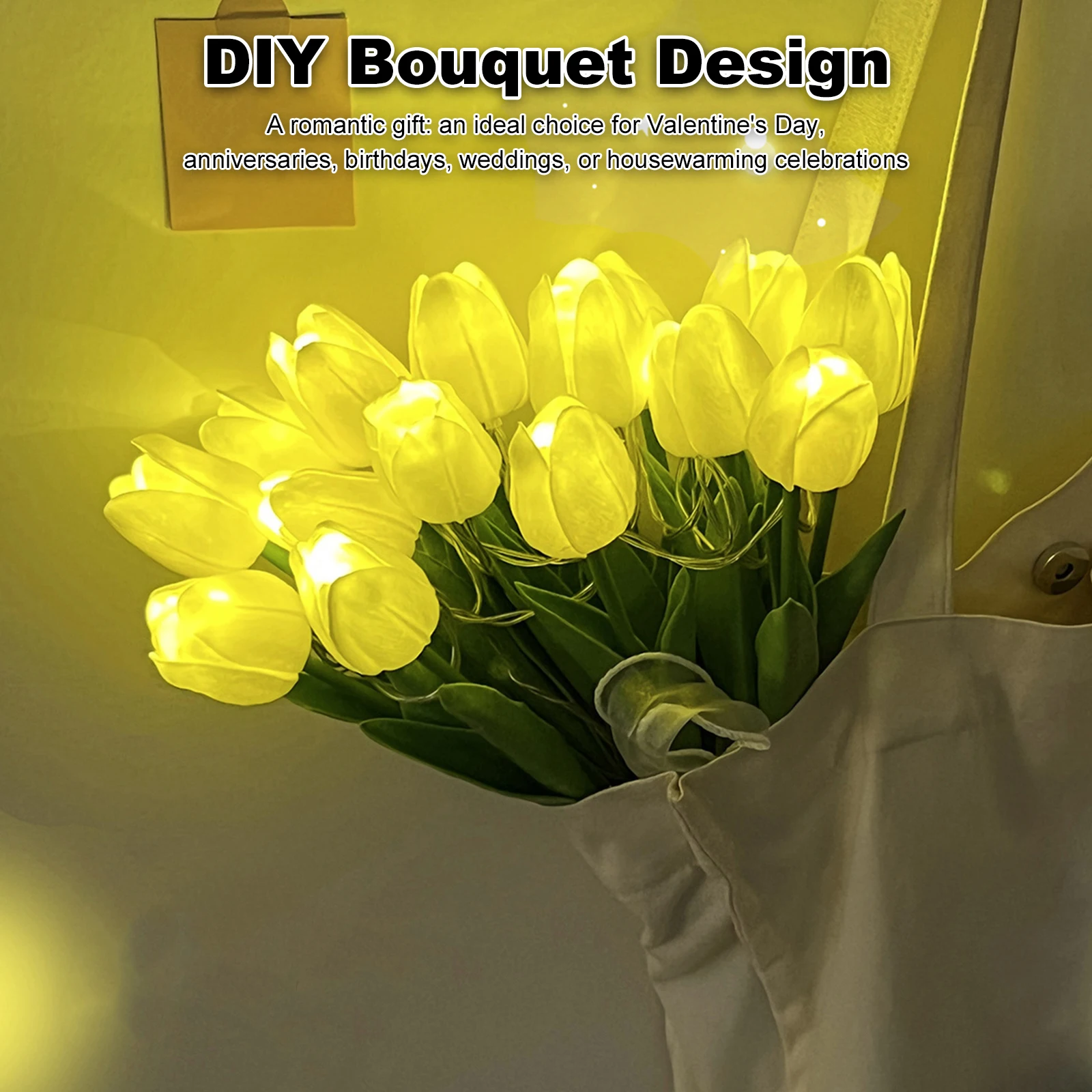 15Pcs Radiant Romantic Tulip L - Baby Nursery Light ulasan dan harga