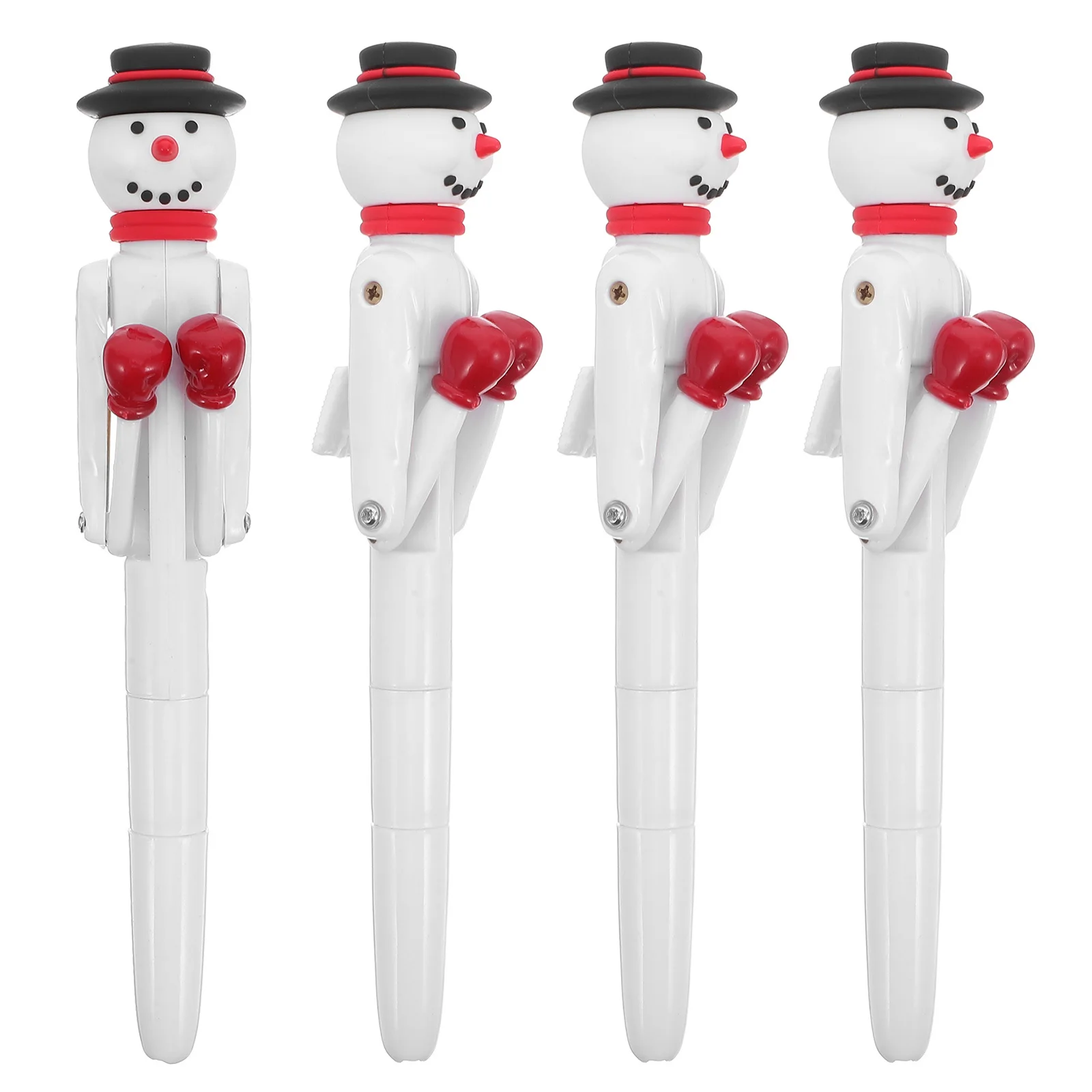 

4 шт., шариковые ручки для бокса, снеговика, рождественская тематика, гелевые чернила, интерактивная ручка для письма, декомпрессия, сувениры для рождественской вечеринки, новинка