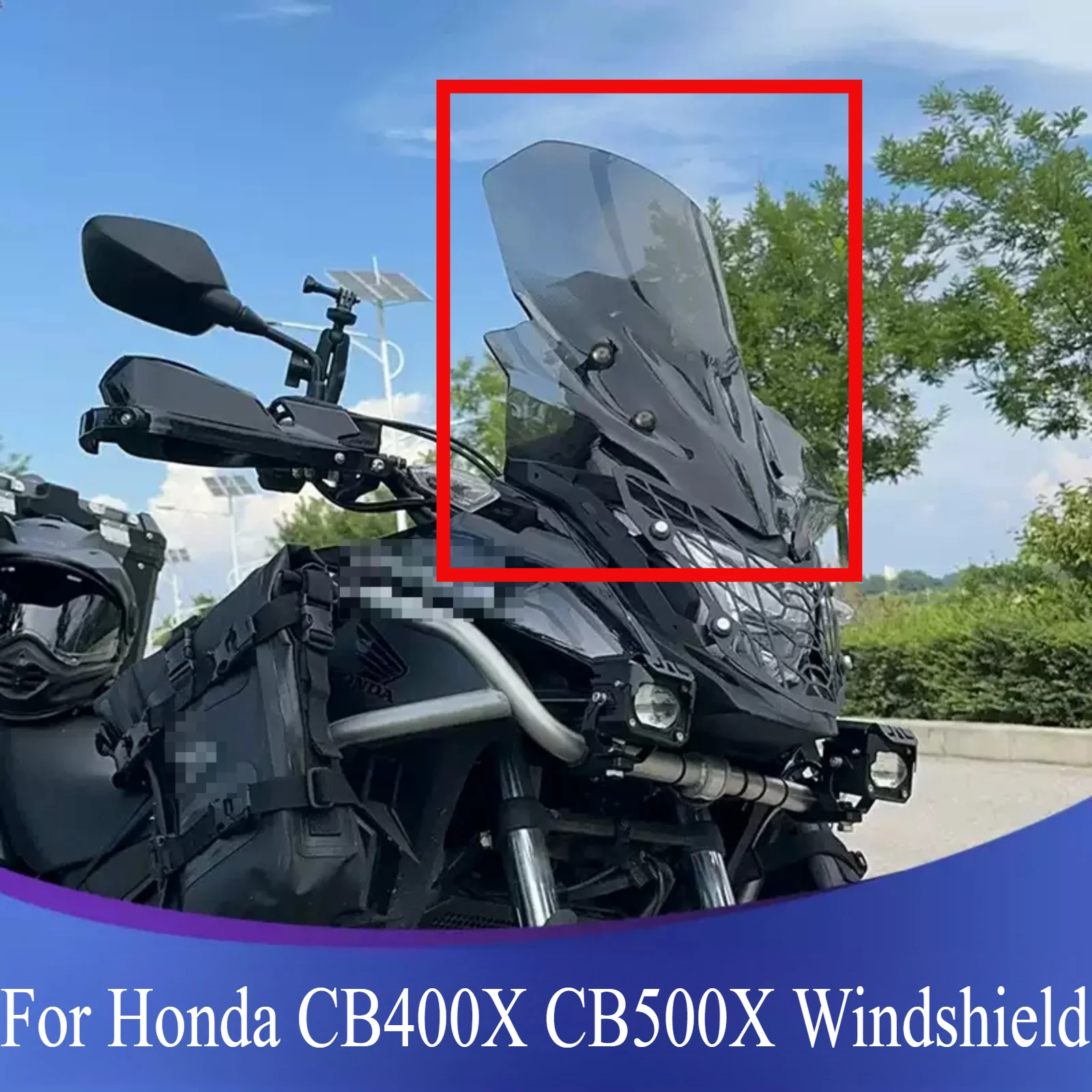 For Honda CB400X CB500X Motorcycle Modified Windshield Wind Deflector Heightened Windshield Front Glass Accessories Parts