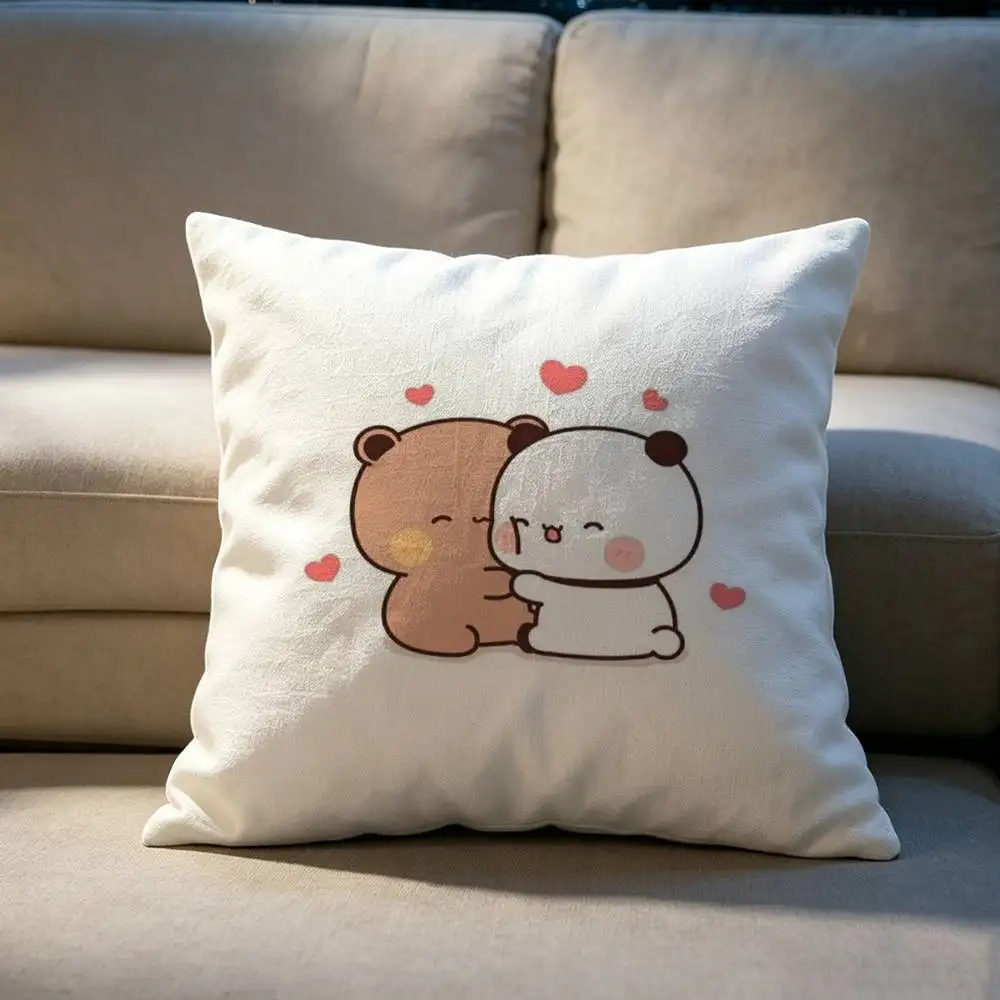 Cute panda BuBu DuDu Pillow cover gift High definition digital printing,Surprise vivid pattern Household. 2