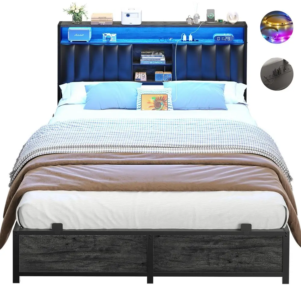 Full Bed Frame With…