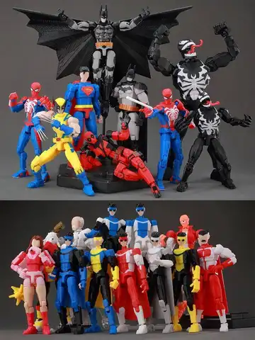 9L3D Superman Invincible Boy Batman Action Figure LUCKY13 Multi-Jointed Poseable T13 Titan13 Hero Model Dummy13 Collectible Toys
