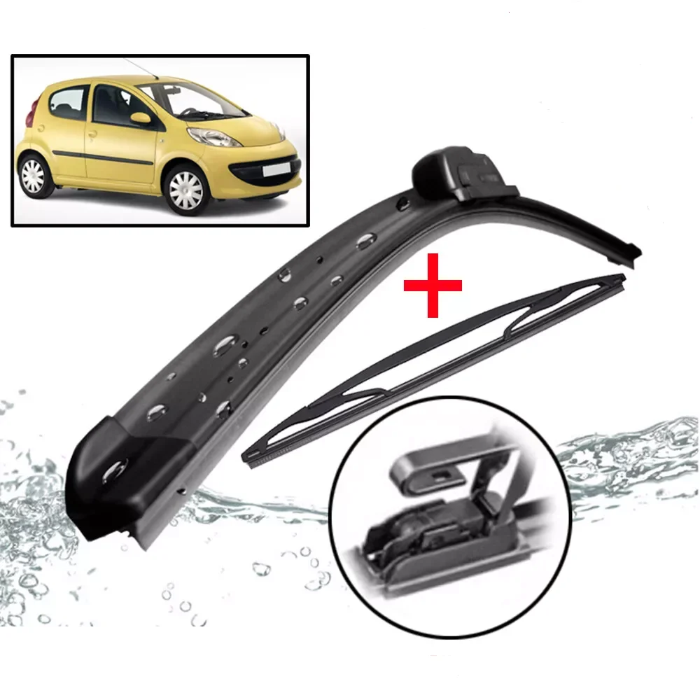 Front & Rear Wiper Blades Windshield Windscreen Front Rear Window For Peugeot 107 Toyota Aygo Citroen C1 I Car Accessories