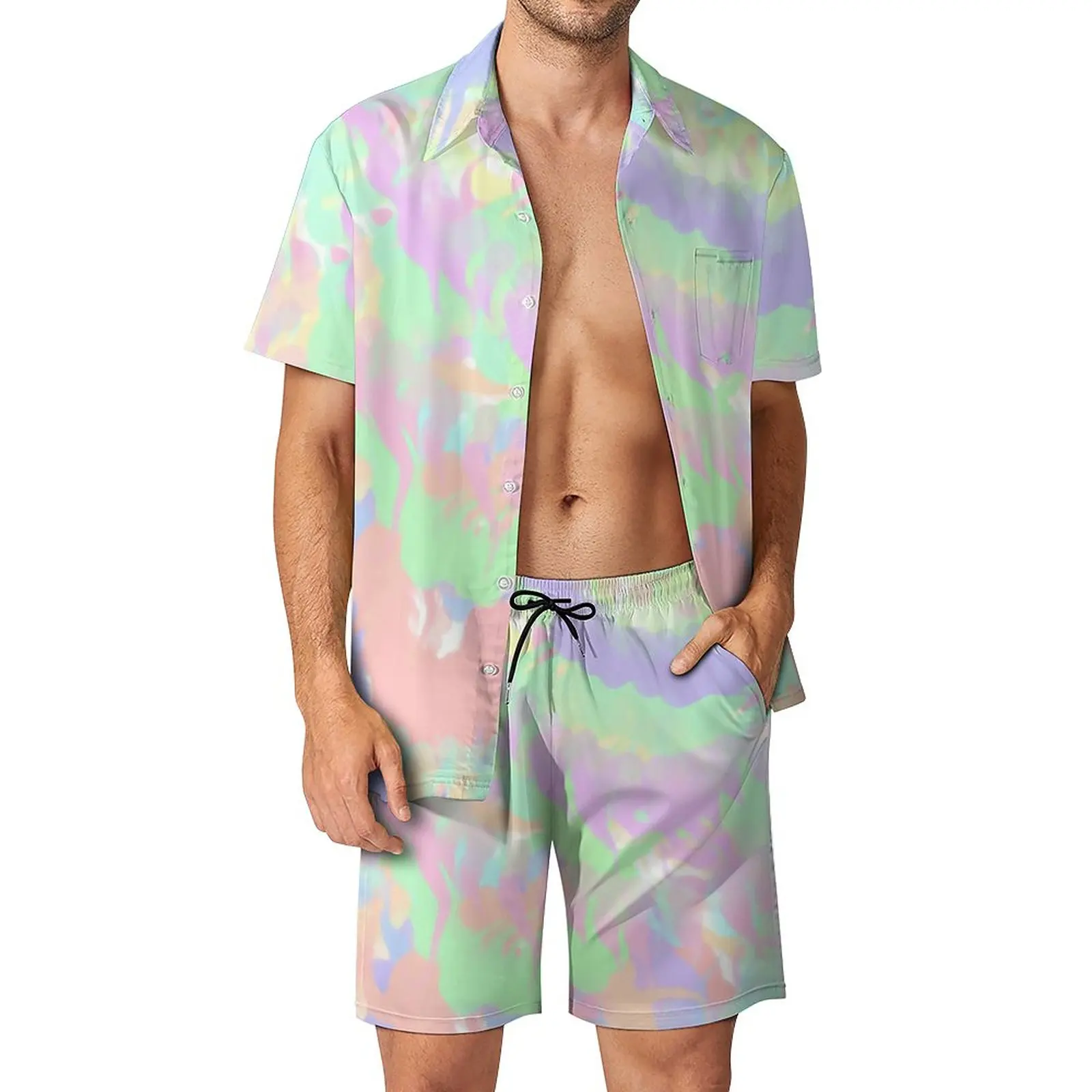 

Мужской пляжный костюм Pastel Tie Dye, 2 предмета, высококачественный, Премиум, размер США