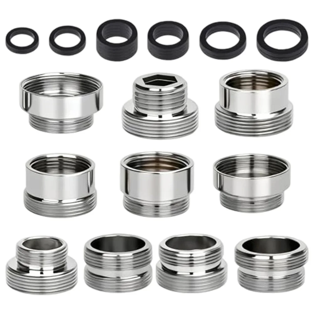 

Набор адаптеров для смесителя из нержавеющей стали, 10 шт., для использования на кухне и в саду, для подключения садового шланга к большинству стандартных смесителей