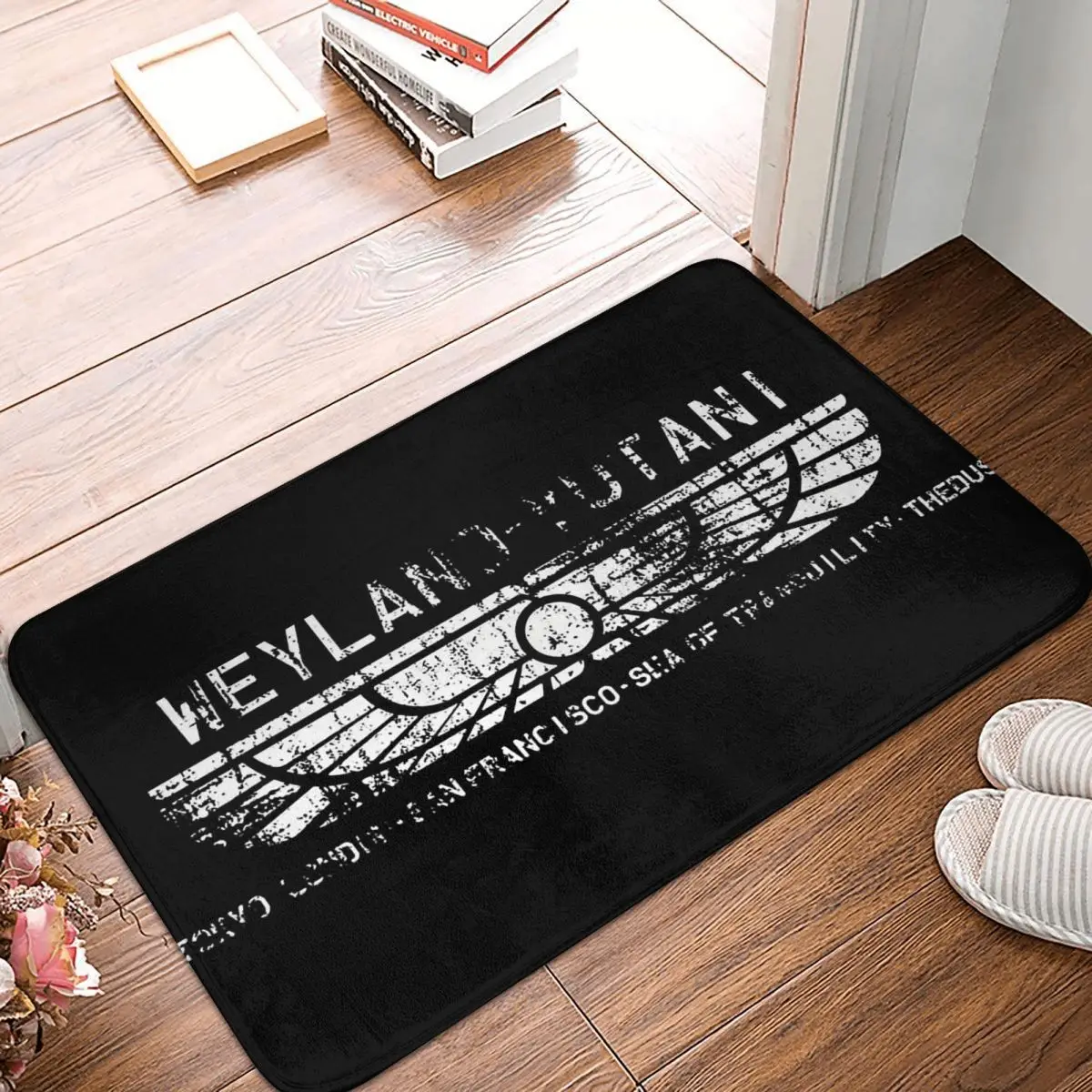 Weyland Yutani Distressed,White Tex Anti-slip Doormat Floor Mat Carpet Rug for Kitchen Entrance Home Living room Footpad Mats