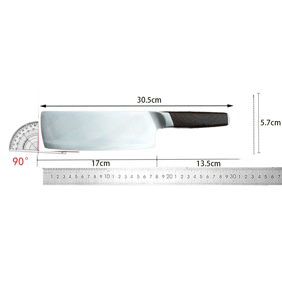 6.7 Inch Nakiri Knife VG10 Powder Alloy Steel Blade Sharp Chef Cleaver Meat Slicing Vegetables Kitchen Knives Wenge Wood Handle