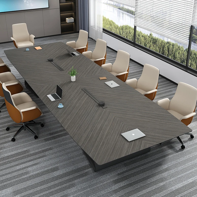 Light luxury conference Long table Office furniture Simple modern large conference room negotiation Training table Workbench