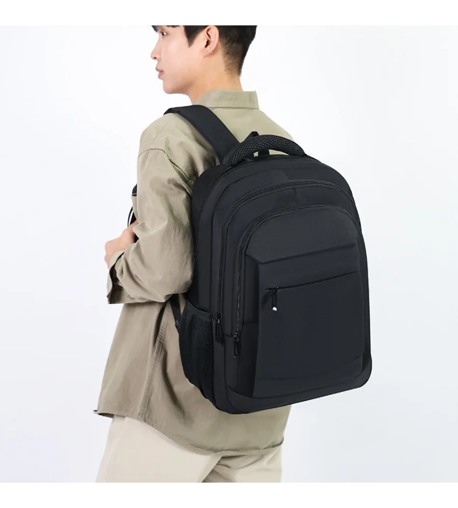 

classic wine red laptop backpack anti splash wear resistant schoolbag for students casual daily outing