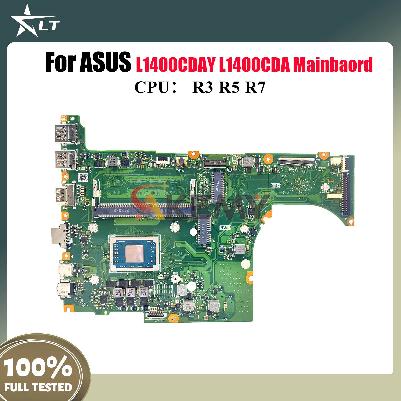 

L1400CDA Материнская плата для ноутбука ASUS VivoBook L1400CDAY L1400C Материнская плата для ноутбука с процессором R3 R5 R7 100% тестирование ОК быстрая доставка