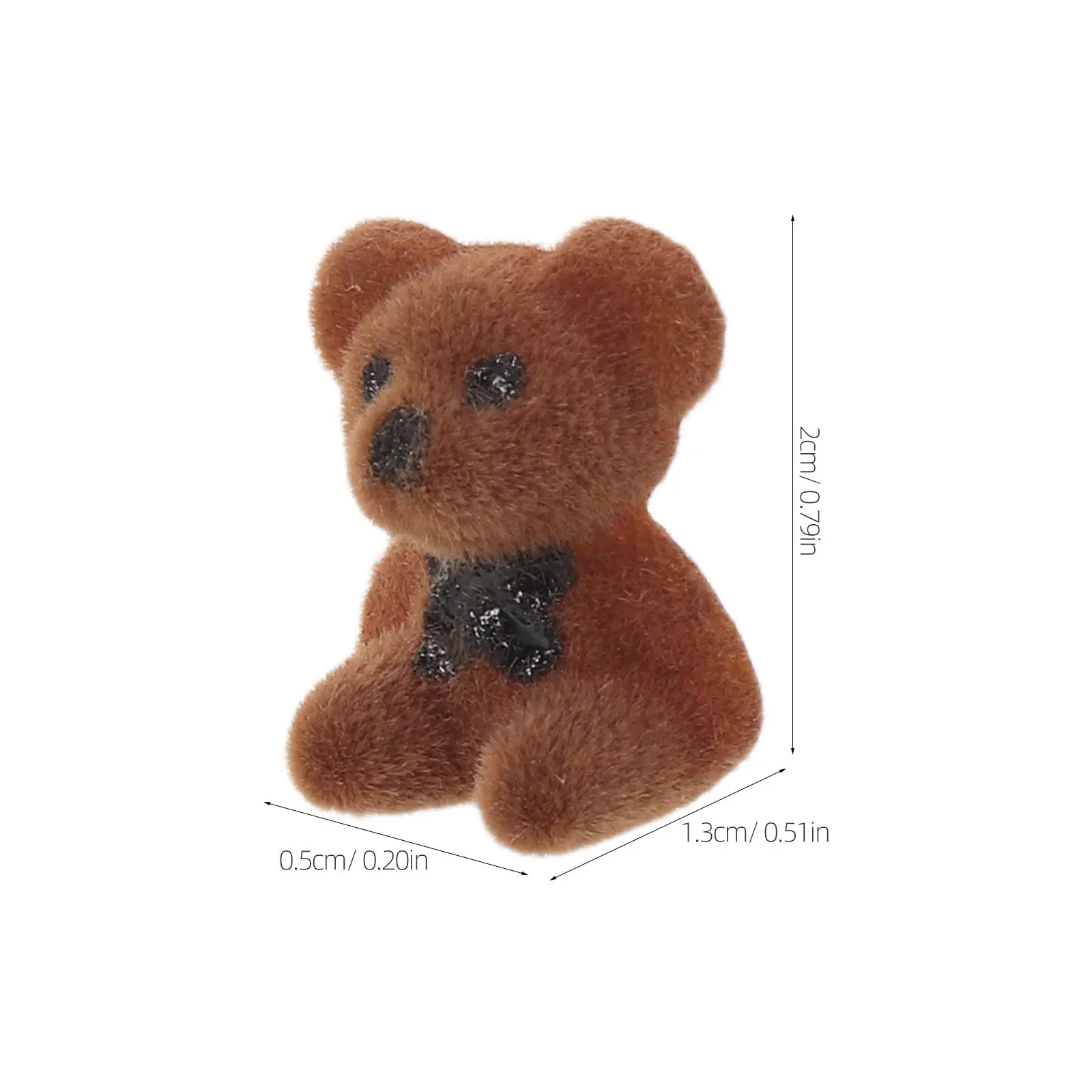24Pcs Mini Flocked Bear Keychain Small Stuffed Animal Bulk for Birthday Christmas Party Favor DIY Bear Decoration Baby Shower - view 6