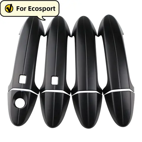 ABS Door Handle Cover Sticker Trim For Ford Ecosport 2013 2014 2015 2016 2017 2018 2019 Fiesta 2009 - 2013 Car 8pcs Accessories 10 best sales ford fiesta 2019 accessories - №2