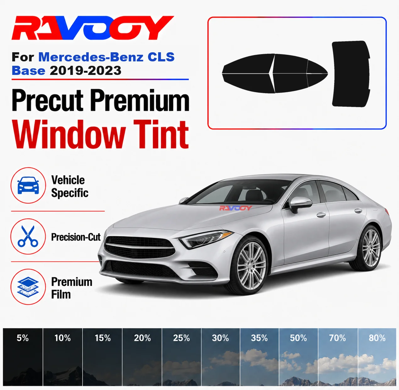 premium-precut-window-tint-kit-front-windows-rear-windows-rear-windshield-for-mercedes-benz-cls-base-2019-2023-nano-ceramic-film